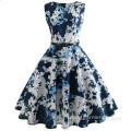 O-Collo senza maniche A-Line Flower Lovely Vintage Dress